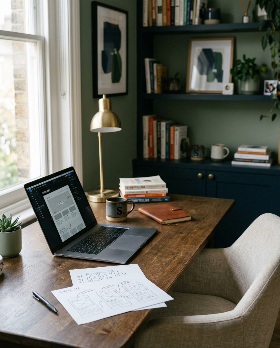 Website copy planning and information architecture materials